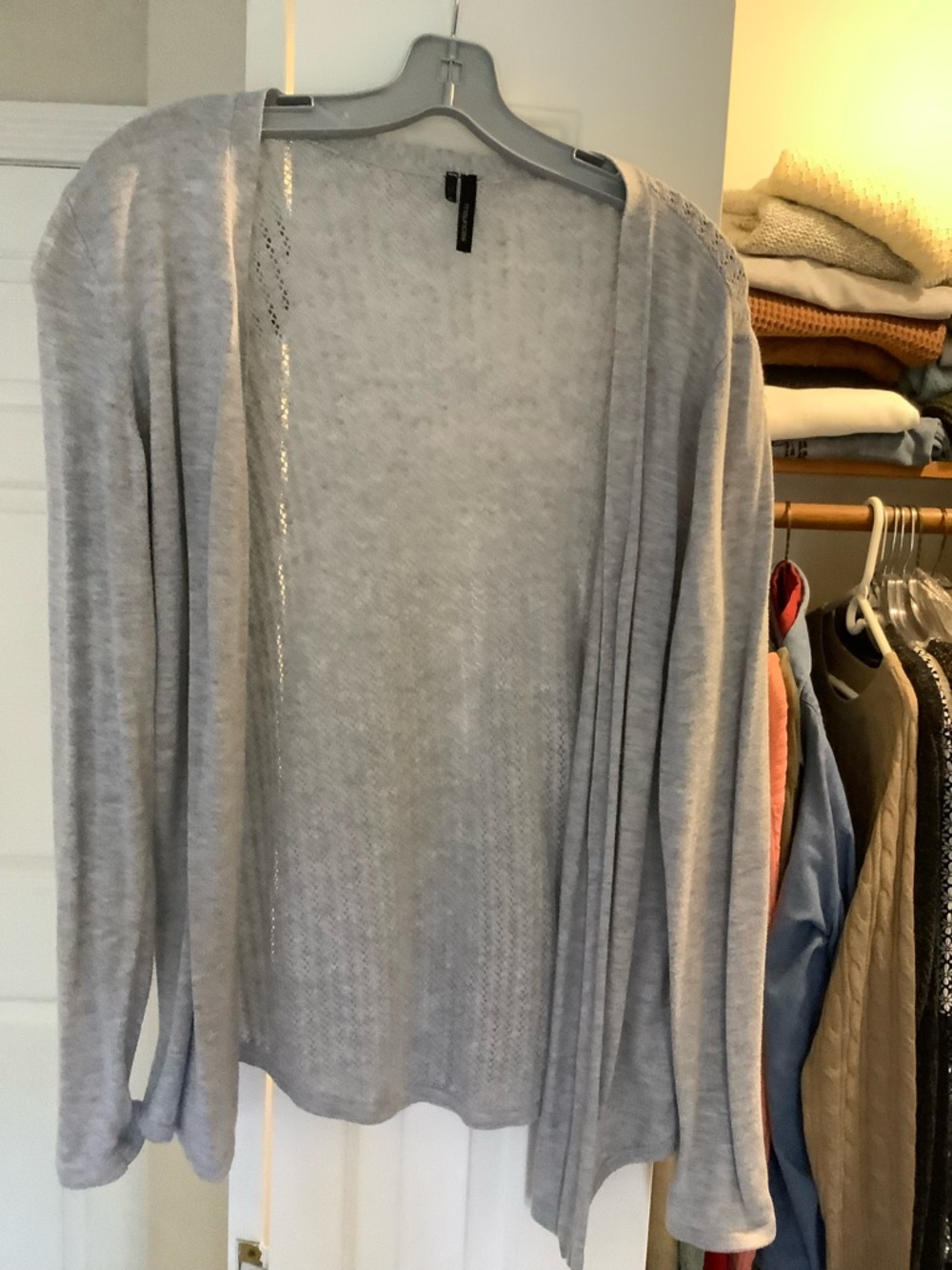 Maurices Light Gray Open-Front Women's Cardigan
